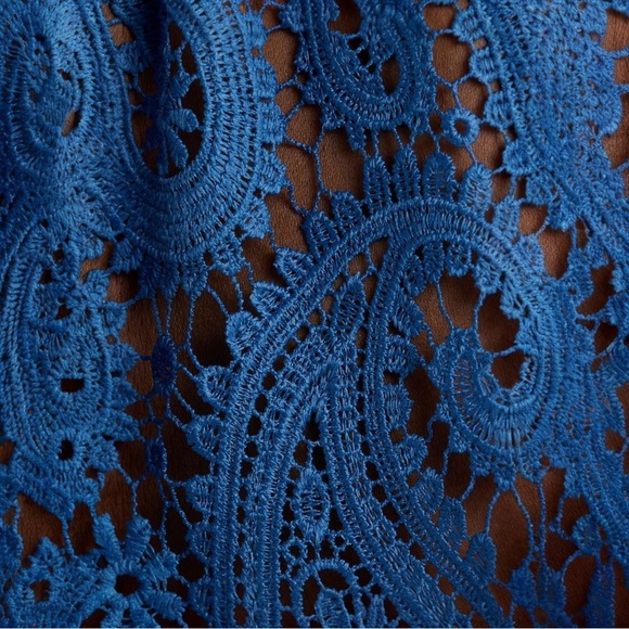 L'AGENCE Odelia Lace Crop Button-Up Shirt Loose Fit Long Sleeve Blouse Top NEW - Picture 12 of 15